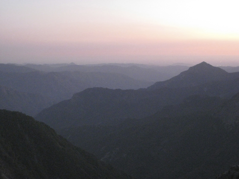 Sunset over Sequoia National Park
