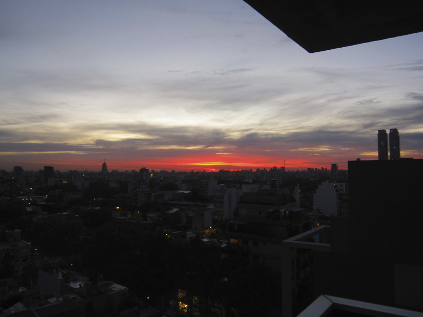 Sunset After Volcano Eruption