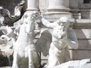 Trevi Fountain Calm Horse