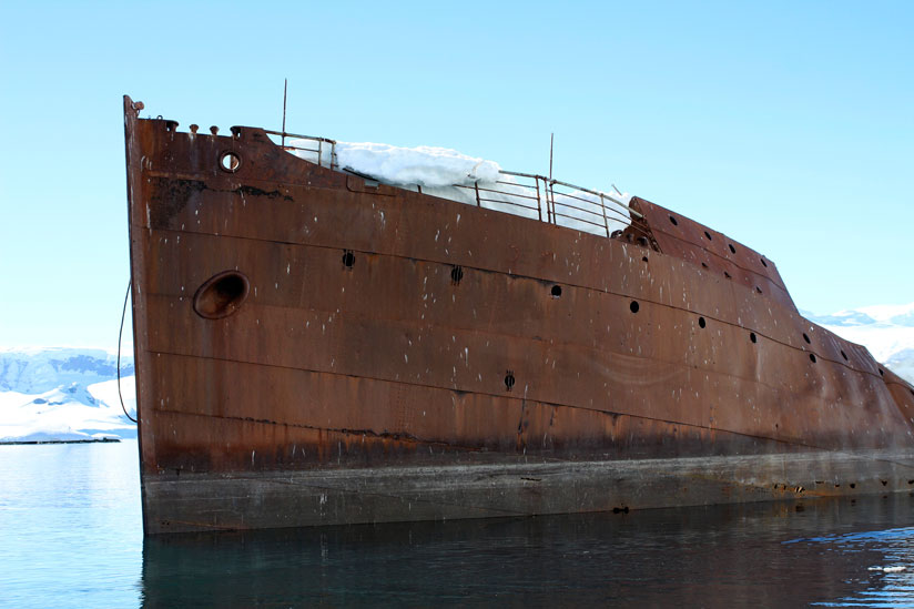 Shipwreck in Antarctica