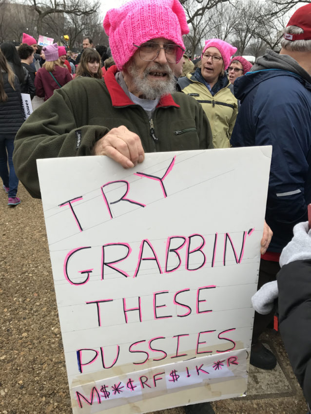 Old man protester