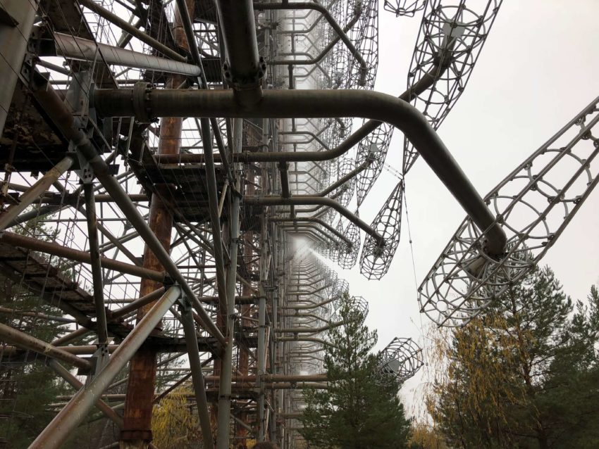 The Russian Woodpecker outside Chernobyl