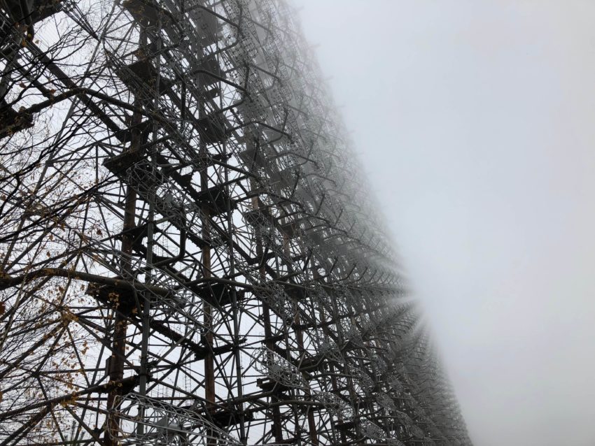 The Russian Woodpecker outside Chernobyl