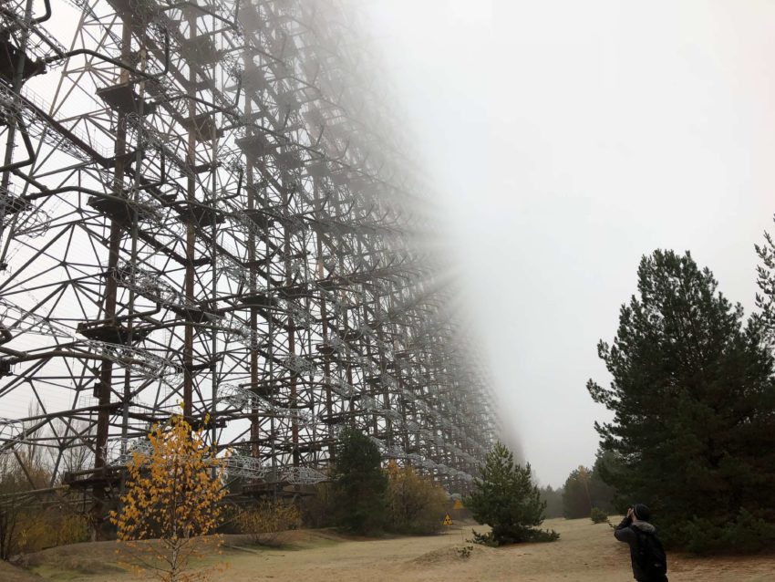 The Russian Woodpecker outside Chernobyl