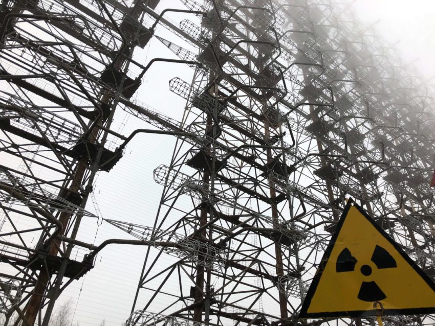 The Russian Woodpecker outside Chernobyl